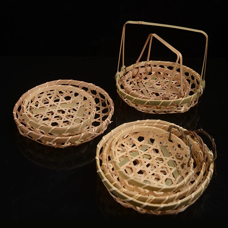 竹製の編み込みペストリートレイ - Image 5