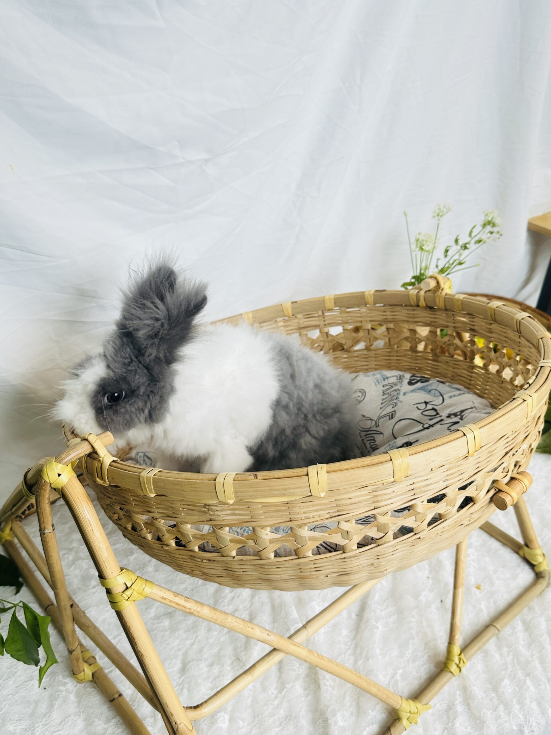 Bamboo woven openwork cat rocking bed - Image 6